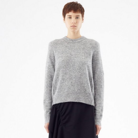 3.1 Phillip Lim Sweater Alpaca & Wool High-Low Sweater in Gray Sz XS FLAW - Picture 2 of 16